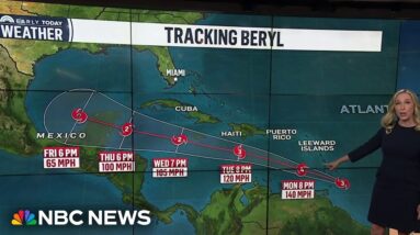 Hurricane Beryl packs 120 mph winds as it heads toward the Windward Islands