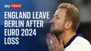 Watch live: England team prepare to leave Germany after loss to Spain in Euro 2024 final