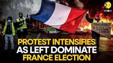 France Live : French protesters clash with police after election results | WION LIVE