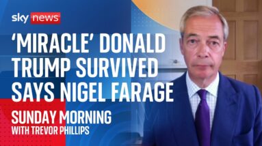 Reform UK leader Nigel Farage says it's a "miracle" that Donald Trump is still alive.