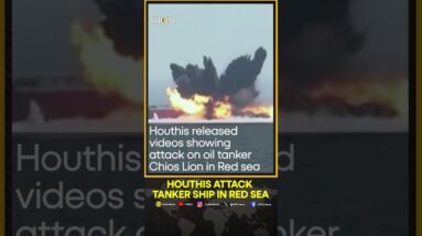 Yemen Houthis release video said to show attack on tanker ship in Red Sea | WION Shorts