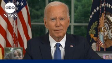 Biden addresses nation for first time since dropping out of 2024 election