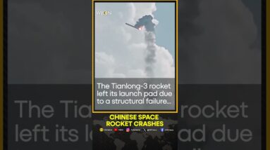 Chinese space rocket crashes in flames after accidental launch | WION Shorts