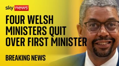 Four ministers resign from Welsh government and say first minister must quit