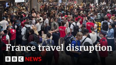 France travel disruption to last all weekend after arson attacks | BBC News