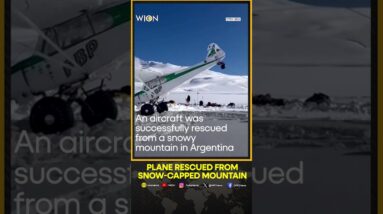 Plane successfully rescued from snow-capped mountain | WION Shorts