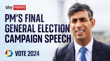 PM Rishi Sunak's last general election campaign speech in Hampshire