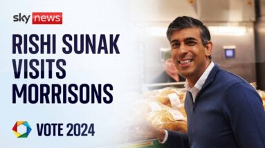 Prime Minister Rishi Sunak visits Morrisons