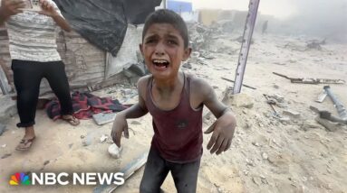 Children wounded in Gaza as Israel bombs area sheltering displaced families