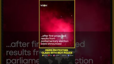 Paris protesters clash with riot police after projected election results | WION Shorts