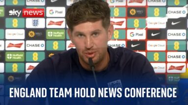 England team hold news conference ahead of Saturday's match against Switzerland