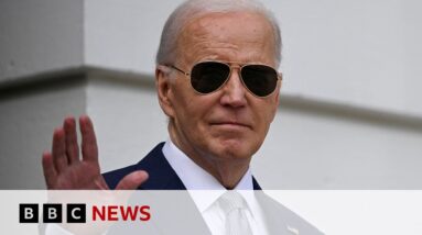 US President Joe Biden says he's 'not going anywhere' | BBC News