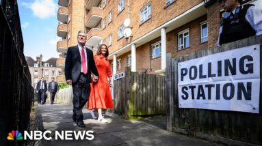 Watch: Main party leaders arrive to vote in U.K. election