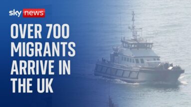 More than 700 migrants arrived in UK in 11 boats in a single day, new figures show