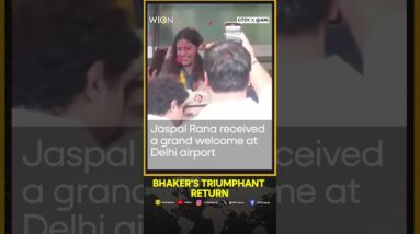 Double Olympic Medalist Manu Bhaker Receives Grand Welcome at Delhi Airport | WION Sports