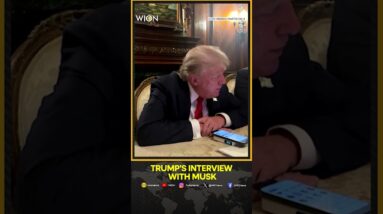 Donald Trump during his 'X' interview with Elon Musk | WION Shorts