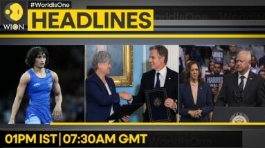 Vinesh Phogat disqualified from Paris Olympics | VP pick Walz address first rally | WION Headlines