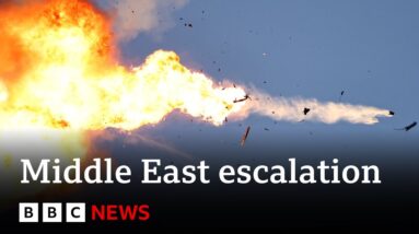 Israel launches strikes in Lebanon and Hezbollah fires hundreds of rockets | BBC News