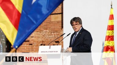 Exiled Catalan leader Carles Puigdemont returns to Spain | BBC News