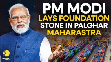 PM Modi LIVE: PM Narendra Modi lays the foundation stone of Vadhvan Port project in Palghar | WION