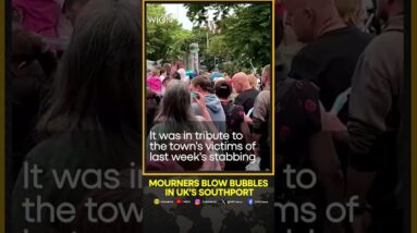 Mourners blow bubbles in tribute to Southport stabbing victims | WION Shorts