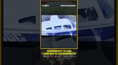 Cameras capture dramatic emergency plane landing in Sacramento | WION Shorts