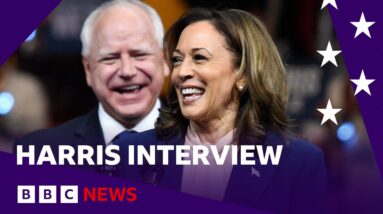 Kamala Harris gives first interview since entering US presidential race | BBC News