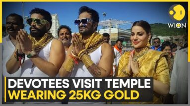 India: Devotees wearing 25 kg of gold visit Sri Venkateswara temple in Tirupati | WION