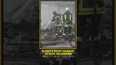 Firefighters put out fires and assess damage after Russian strike on Ukraine | WION Shorts