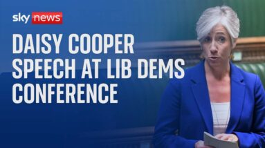 Watch live: Lib Dem deputy leader Daisy Cooper makes speech at Liberal Democrats conference 2024