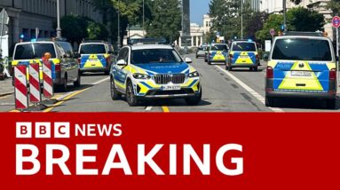 Armed man shot dead by police near Israeli consulate in Munich, Germany | BBC News