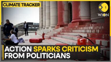 Activists Smear Finland's Parliament In Red | WION Climate Tracker