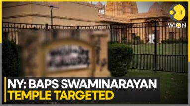 BAPS Swaminarayan Temple Vandalised In New York | Latest News | WION