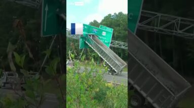 Bizarre aftermath of lorry crash