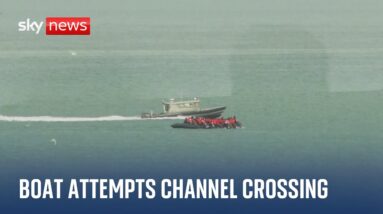 Boat appears to attempt Channel crossing from France