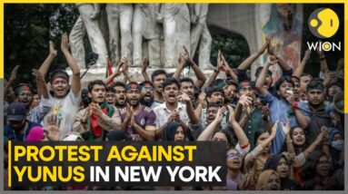 Protest Against Muhammad Yunus in New York Over Attacks on Minorities in Bangladesh | WION News