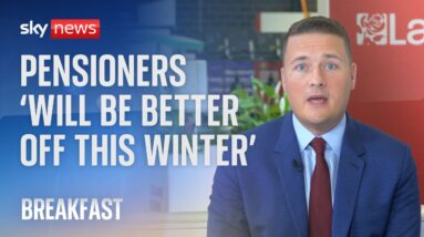 Pensioners 'will be better off this winter than they were last winter', Wes Streeting says