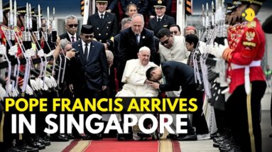 Pope Francis LIVE: Pope Francis arrives in Singapore | Last leg of trip to Southeast Asia | WION