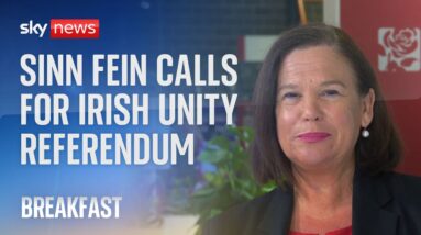 Sinn Fein leader calls for Irish unity referendum at Labour Party conference