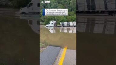 Floods surround buildings after hurricane