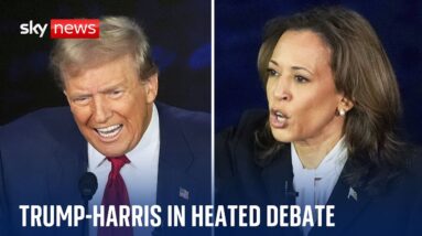 US election: Blistering exchanges and fact checking in Kamala Harris and Donald Trump debate