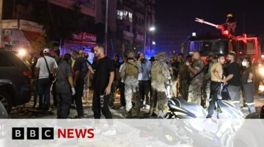 Hamas says leader in Lebanon killed as Israeli air strikes reported across country | BBC News