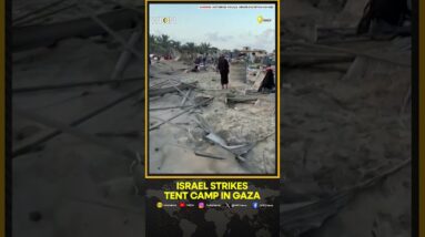 Israel strikes tent encampment for displaced in Gaza, killing at least 40 civilians | WION Shorts