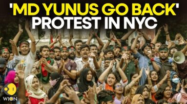 Bangladeshi Nationals Protest Against Mohammad Yunus in New York | WION LIVE |  Bangladesh News