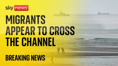 Watch live: Migrants appear to cross the Channel from France