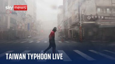 Watch live from Kaohsiung where Typhoon Krathon has made landfall in Taiwan