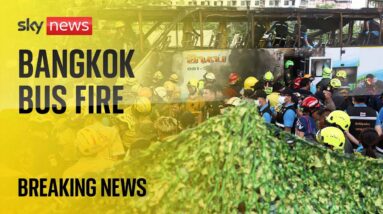 Watch live: School bus fire outside Bangkok with 25 on board feared dead, according to rescuers