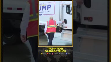 Trump Drives Garbage Truck Hours After Biden Calls His Supporters 'Garbage' | WION Shorts