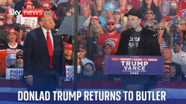 Trump makes a 'poignant but purposely political' return to Butler