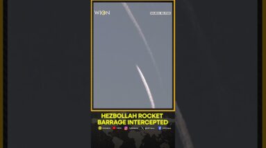 Israel Intercepts Hezbollah Rocket Barrage As Over 100 Fired From Lebanon | WION Shorts